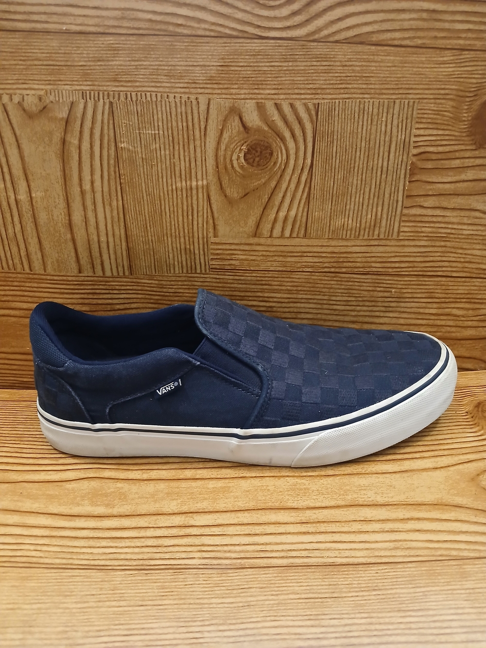 Vans Slip-On Checkerboard Men's  Loafer in Navy Size 11.5